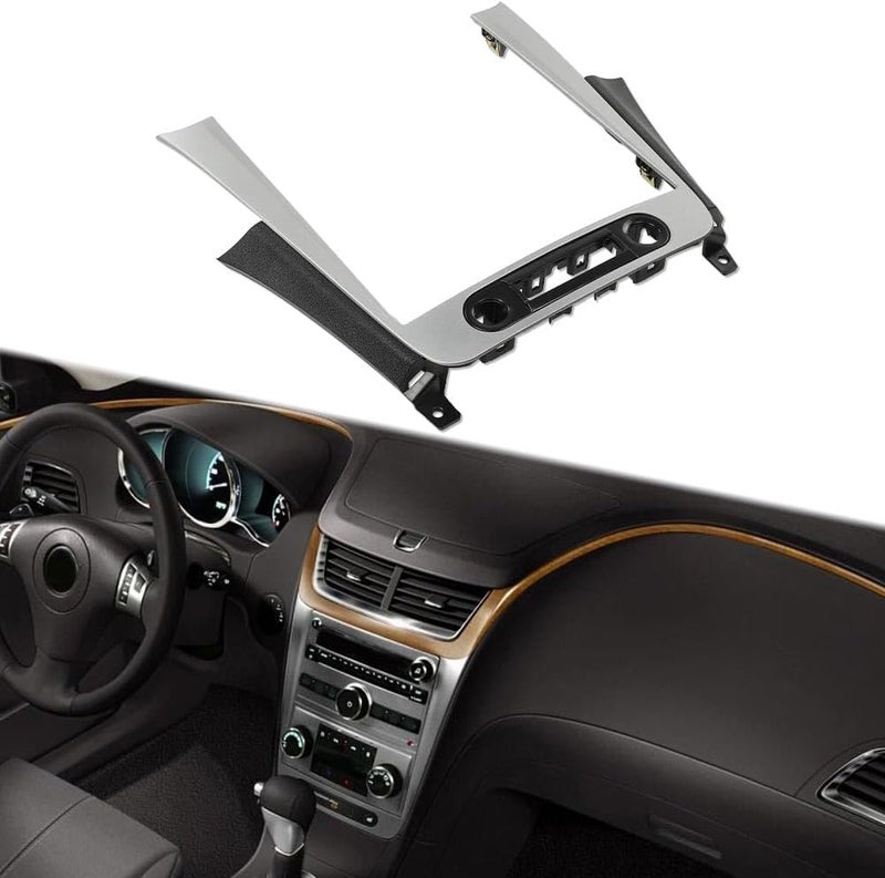 GPLUS Radio Dash Bezel Trim Vent Compatible with Chevy Malibu 2008-2012 Sliver & Black Car Radio Dashboard Cover - Image 5